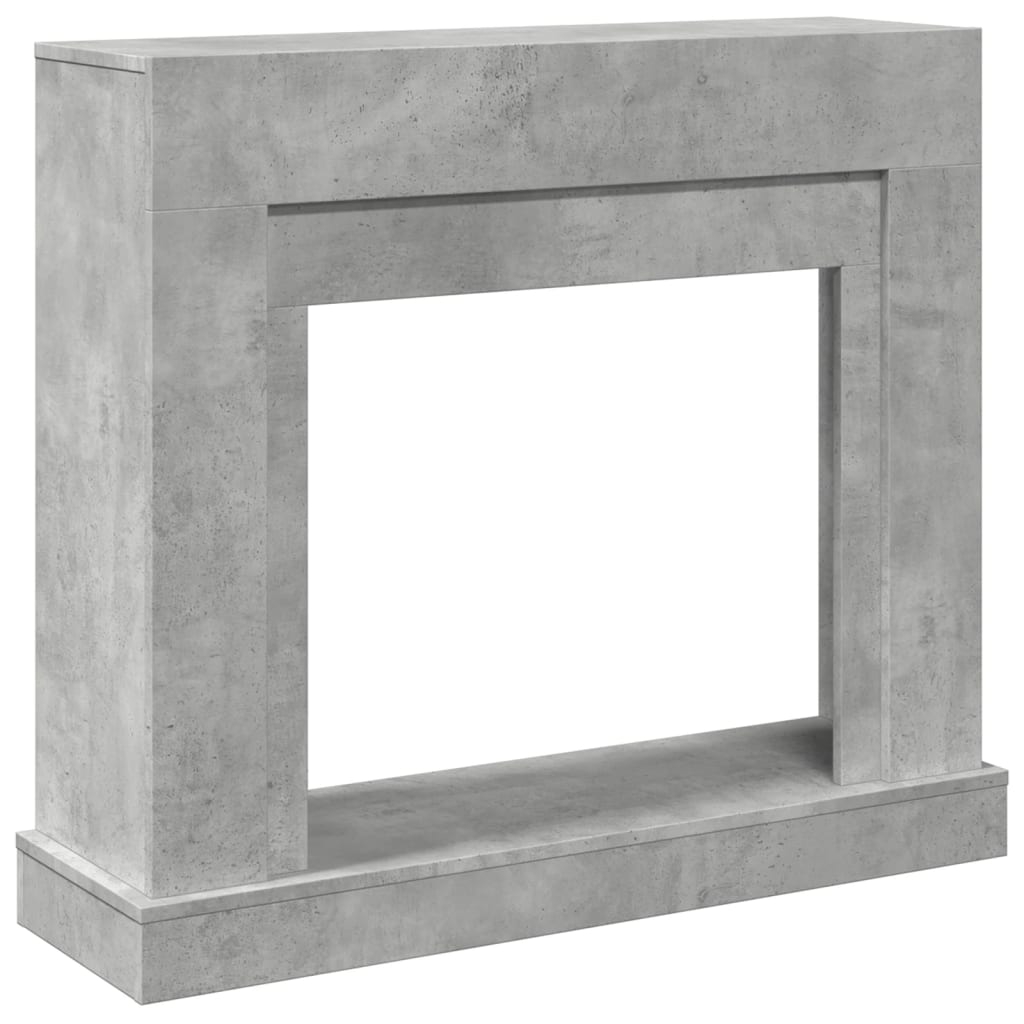 Haardombouw 100x30x87,5 cm bewerkt hout betongrijs