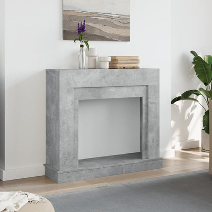 Haardombouw 100x30x87,5 cm bewerkt hout betongrijs
