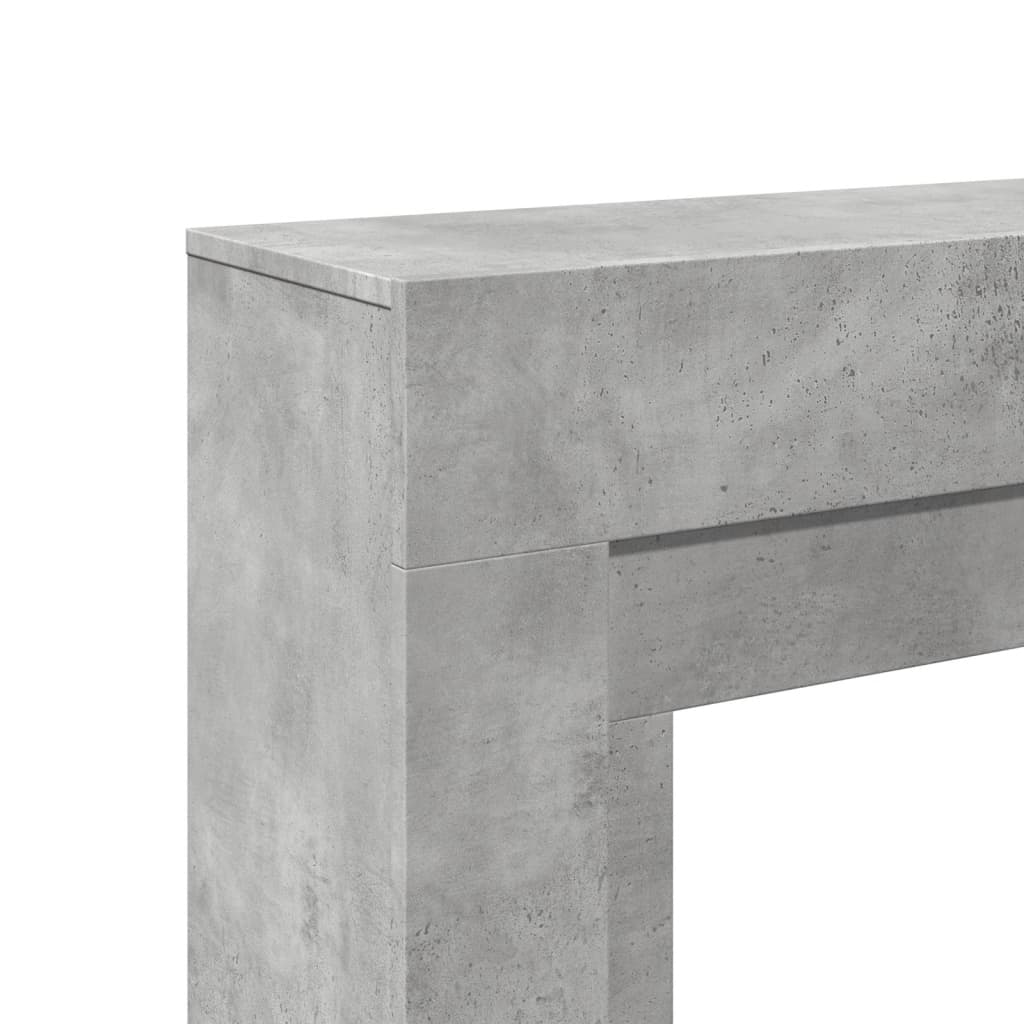 Haardombouw 100x30x87,5 cm bewerkt hout betongrijs