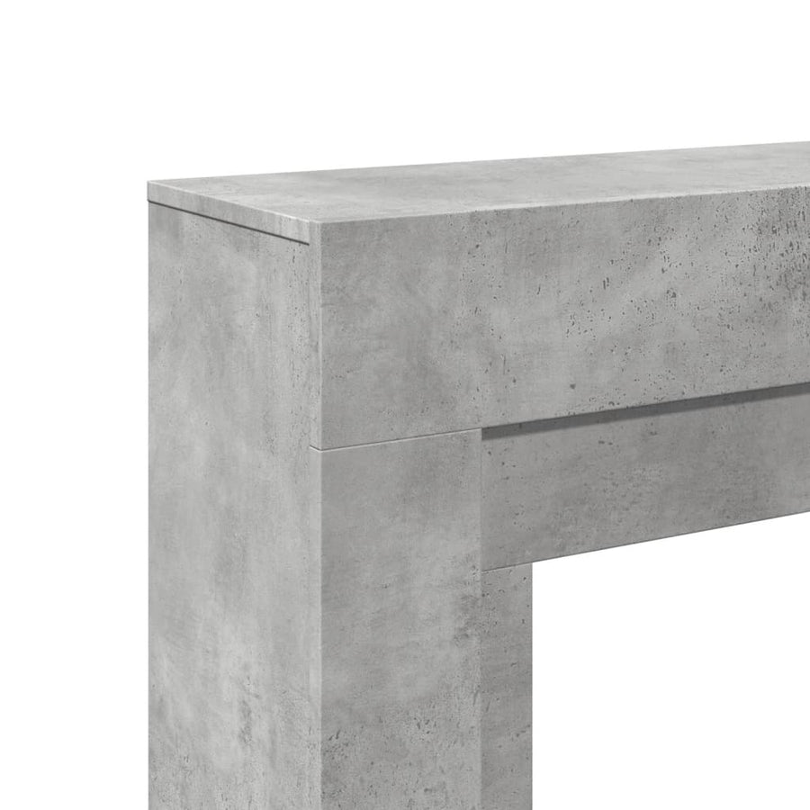 Haardombouw 100x30x87,5 cm bewerkt hout betongrijs