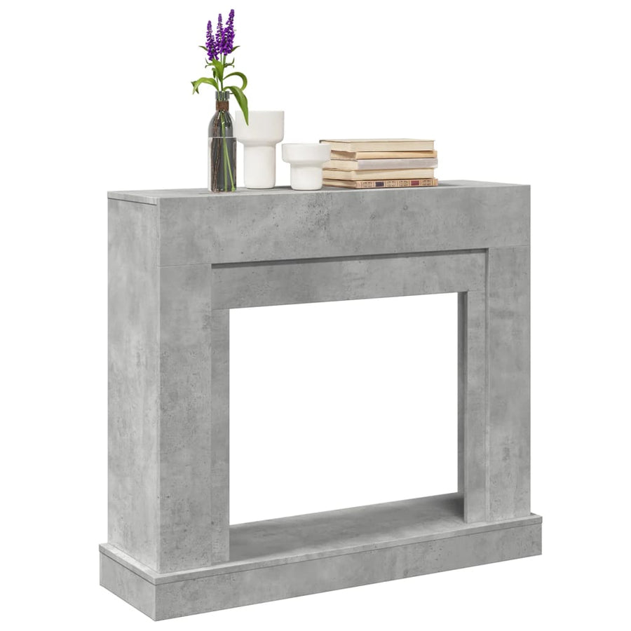 Haardombouw 100x30x87,5 cm bewerkt hout betongrijs