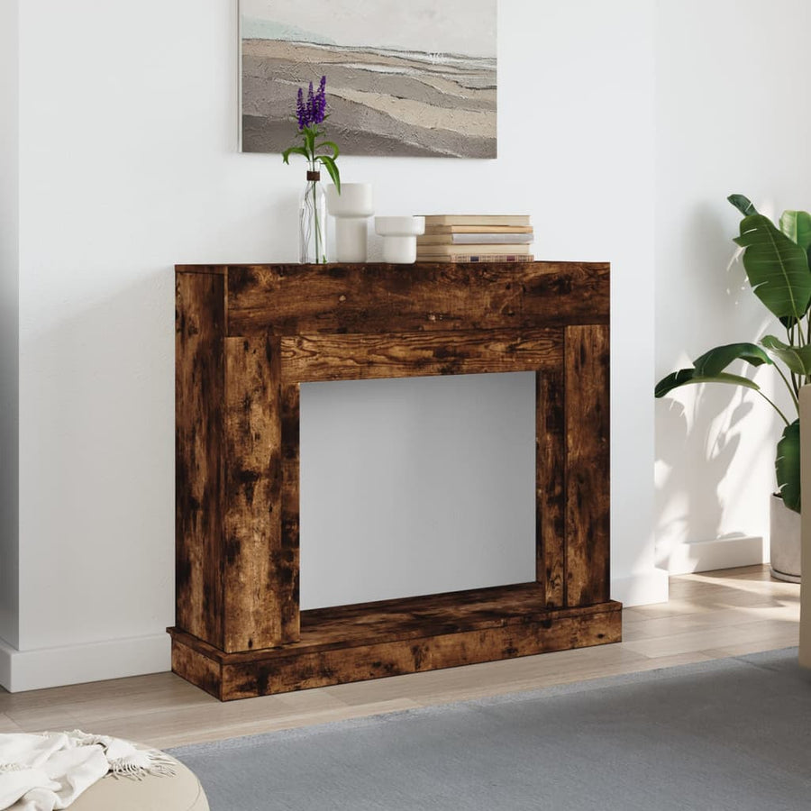 Haardombouw 100x30x87,5 cm bewerkt hout gerookt eikenkleurig