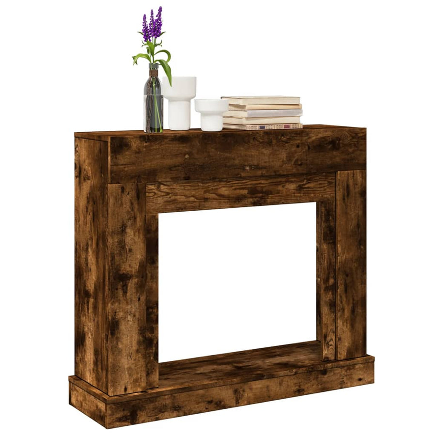 Haardombouw 100x30x87,5 cm bewerkt hout gerookt eikenkleurig