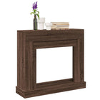 Fireplace surround 100x30x87.5 cm treated wood brown oak-colored