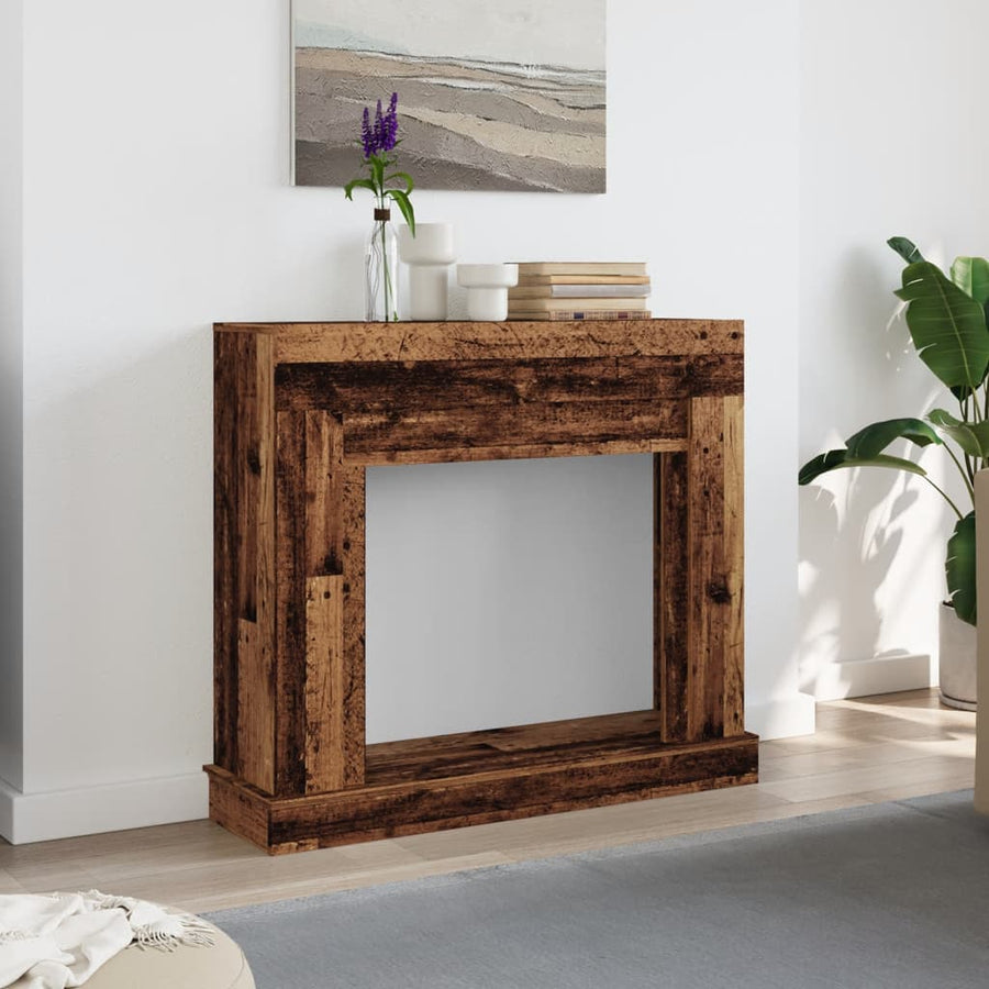 Haardombouw 100x30x87,5 cm bewerkt hout oud houtkleurig