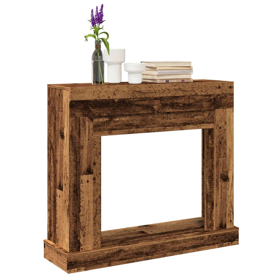 Haardombouw 100x30x87,5 cm bewerkt hout oud houtkleurig