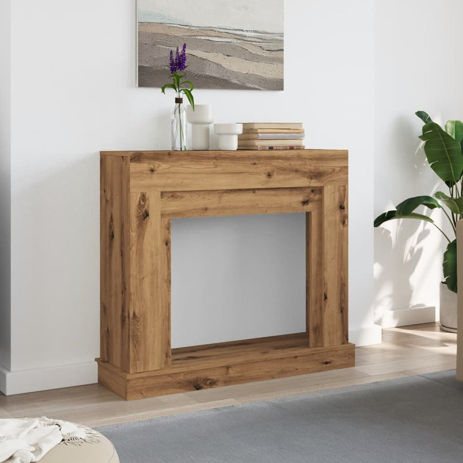 Haardombouw 100x30x87,5 cm bewerkt hout artisanaal eikenkleurig