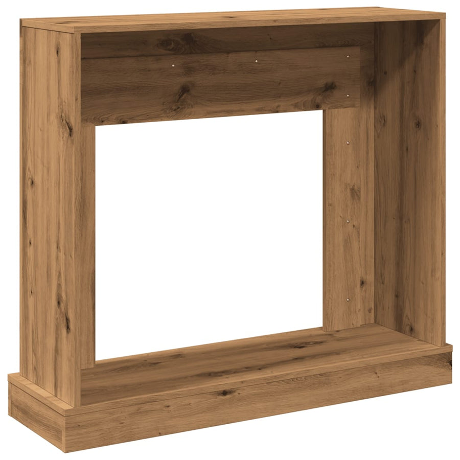 Haardombouw 100x30x87,5 cm bewerkt hout artisanaal eikenkleurig