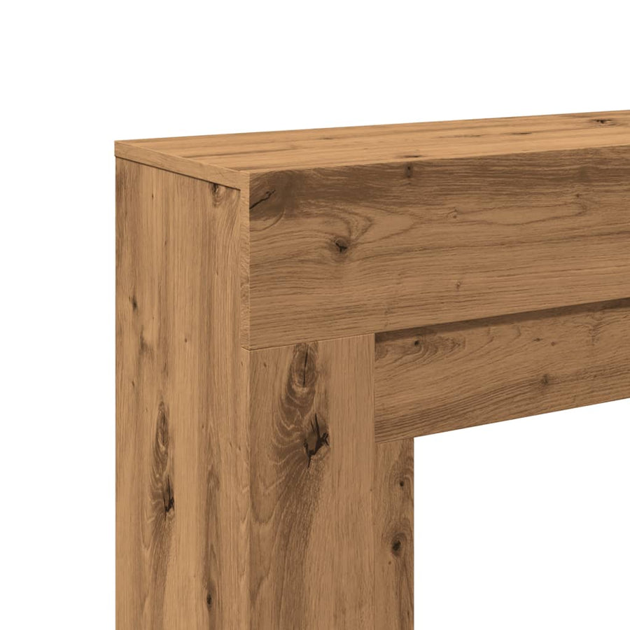 Haardombouw 100x30x87,5 cm bewerkt hout artisanaal eikenkleurig