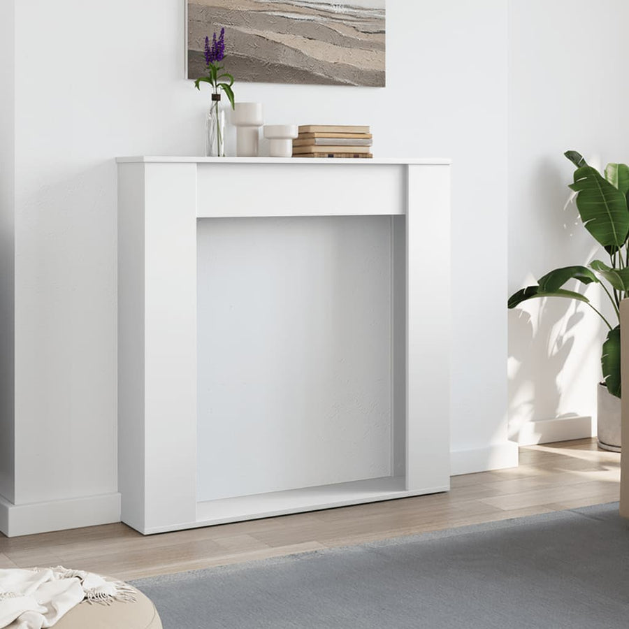 Haardombouw 100x20x100 cm bewerkt hout wit