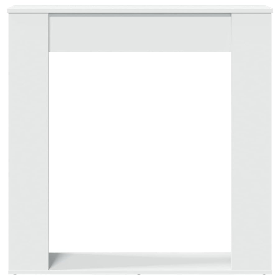 Haardombouw 100x20x100 cm bewerkt hout wit