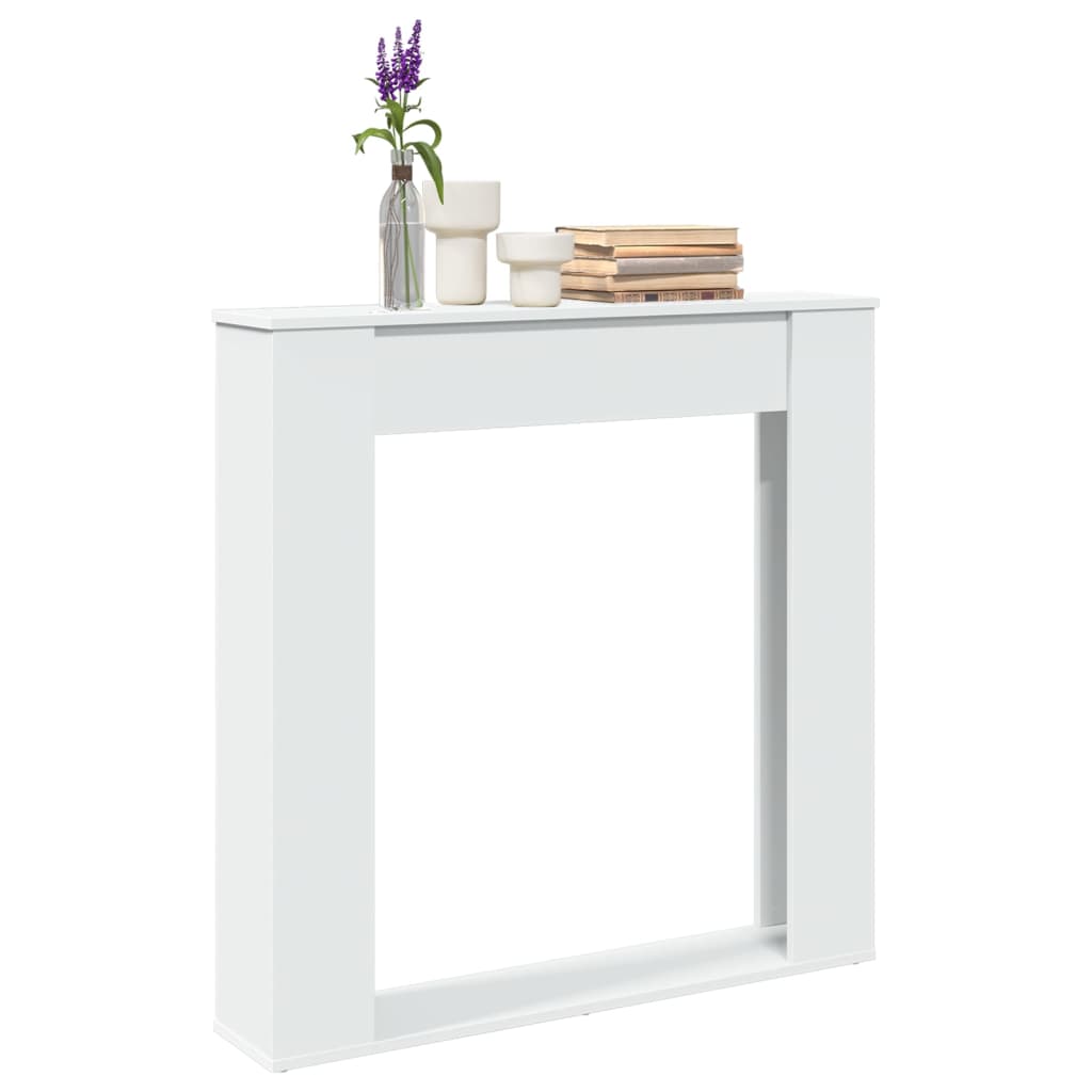 Haardombouw 100x20x100 cm bewerkt hout wit
