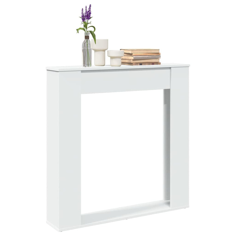 Haardombouw 100x20x100 cm bewerkt hout wit