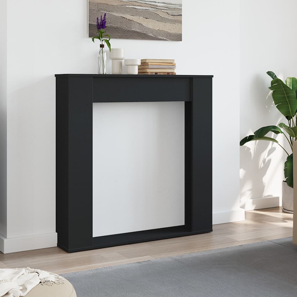 Haardombouw 100x20x100 cm bewerkt hout zwart