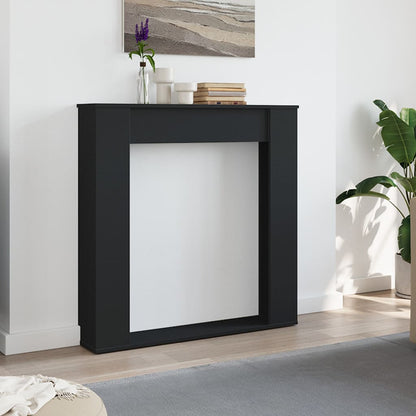 Haardombouw 100x20x100 cm bewerkt hout zwart