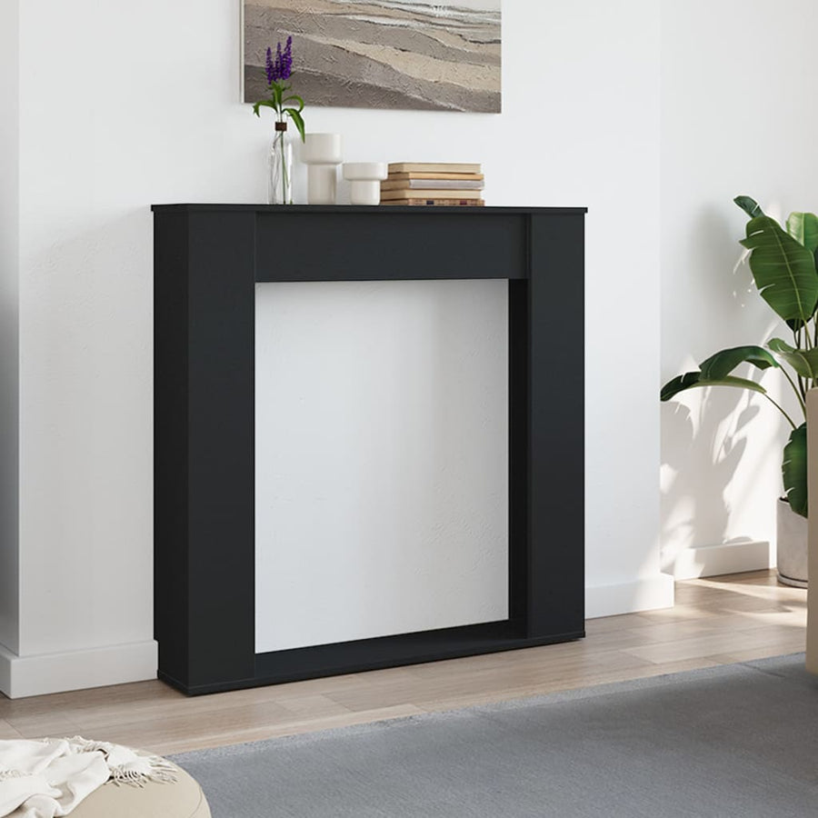 Haardombouw 100x20x100 cm bewerkt hout zwart