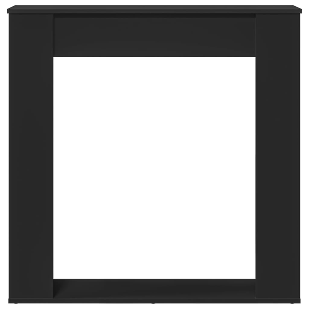 Haardombouw 100x20x100 cm bewerkt hout zwart