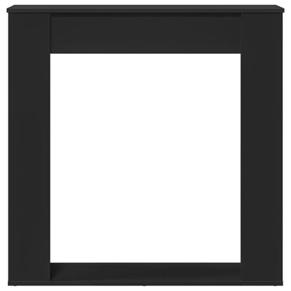 Haardombouw 100x20x100 cm bewerkt hout zwart