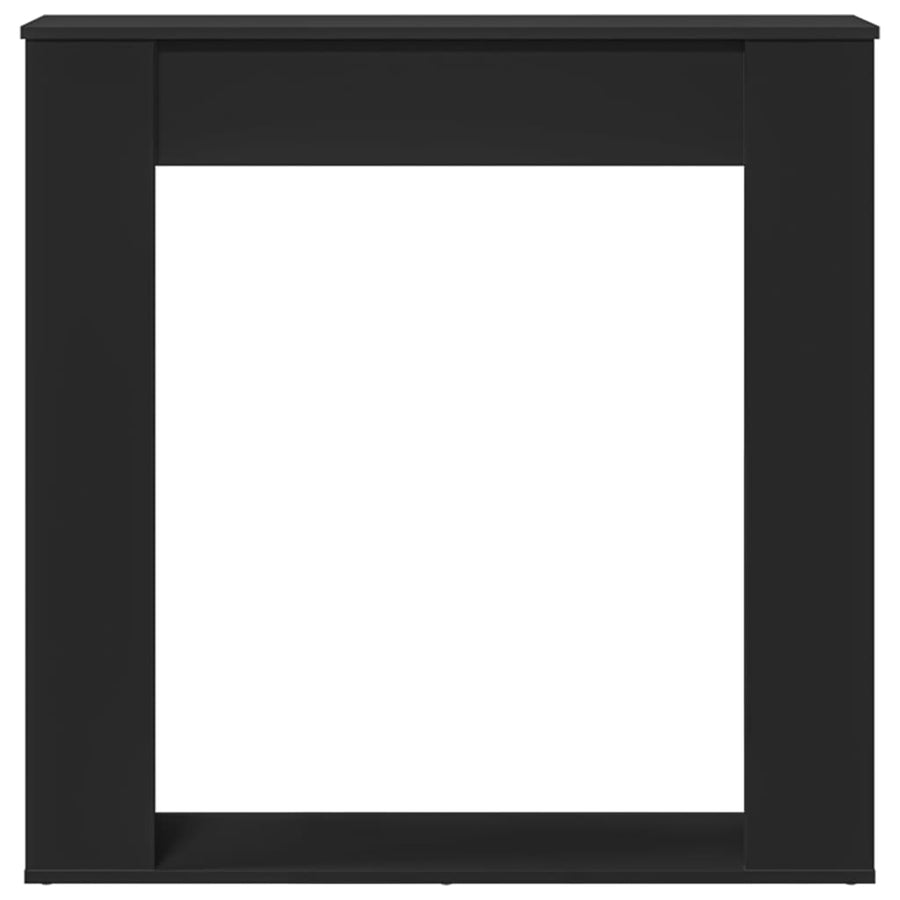 Haardombouw 100x20x100 cm bewerkt hout zwart