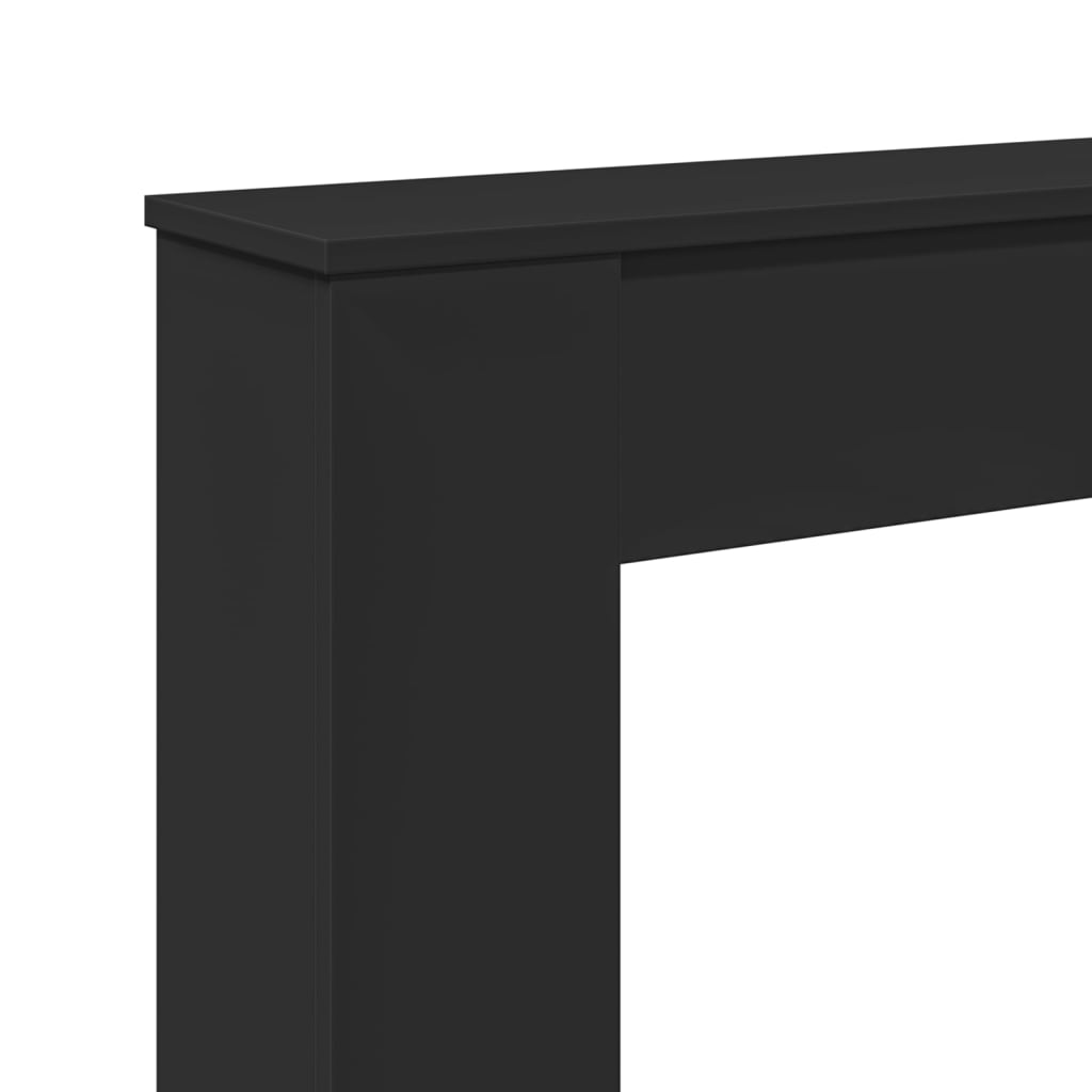 Haardombouw 100x20x100 cm bewerkt hout zwart