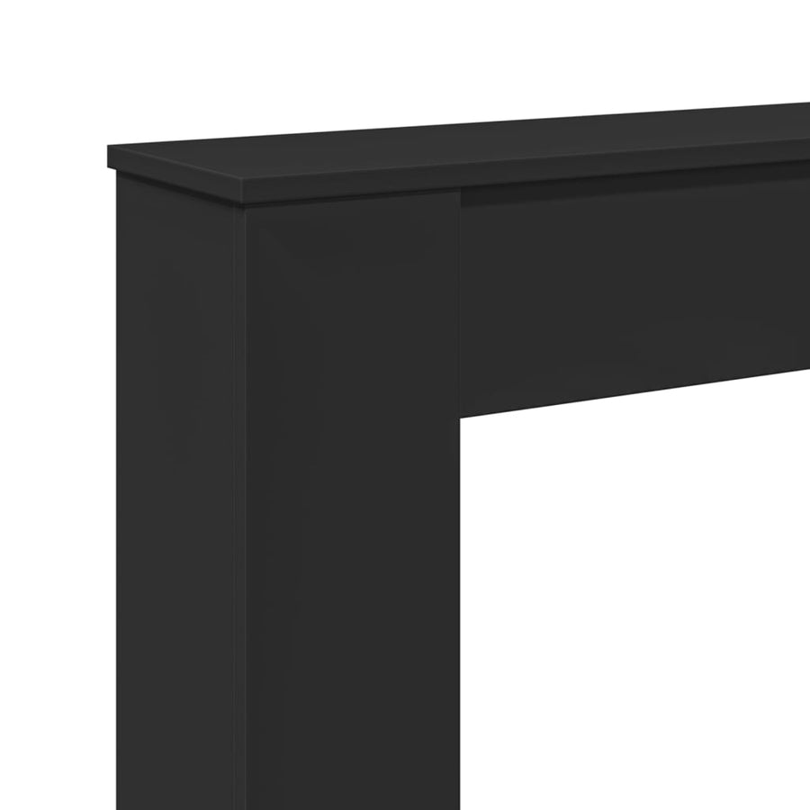Haardombouw 100x20x100 cm bewerkt hout zwart