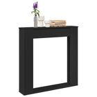 Fireplace surround 100x20x100 cm treated wood black