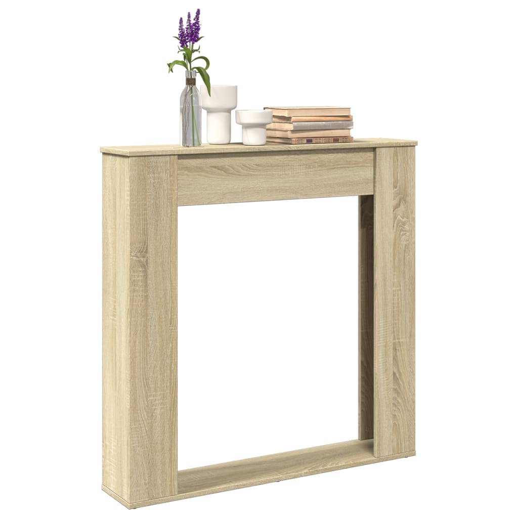 Haardombouw 100x20x100 cm bewerkt hout sonoma eikenkleurig