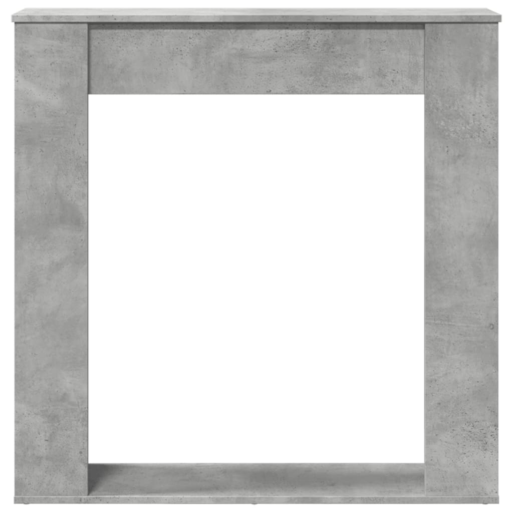 Haardombouw 100x20x100 cm bewerkt hout betongrijs