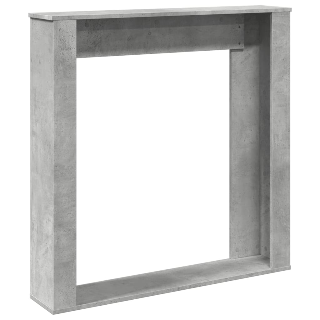 Haardombouw 100x20x100 cm bewerkt hout betongrijs
