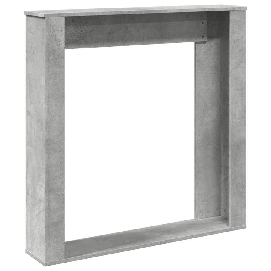 Haardombouw 100x20x100 cm bewerkt hout betongrijs