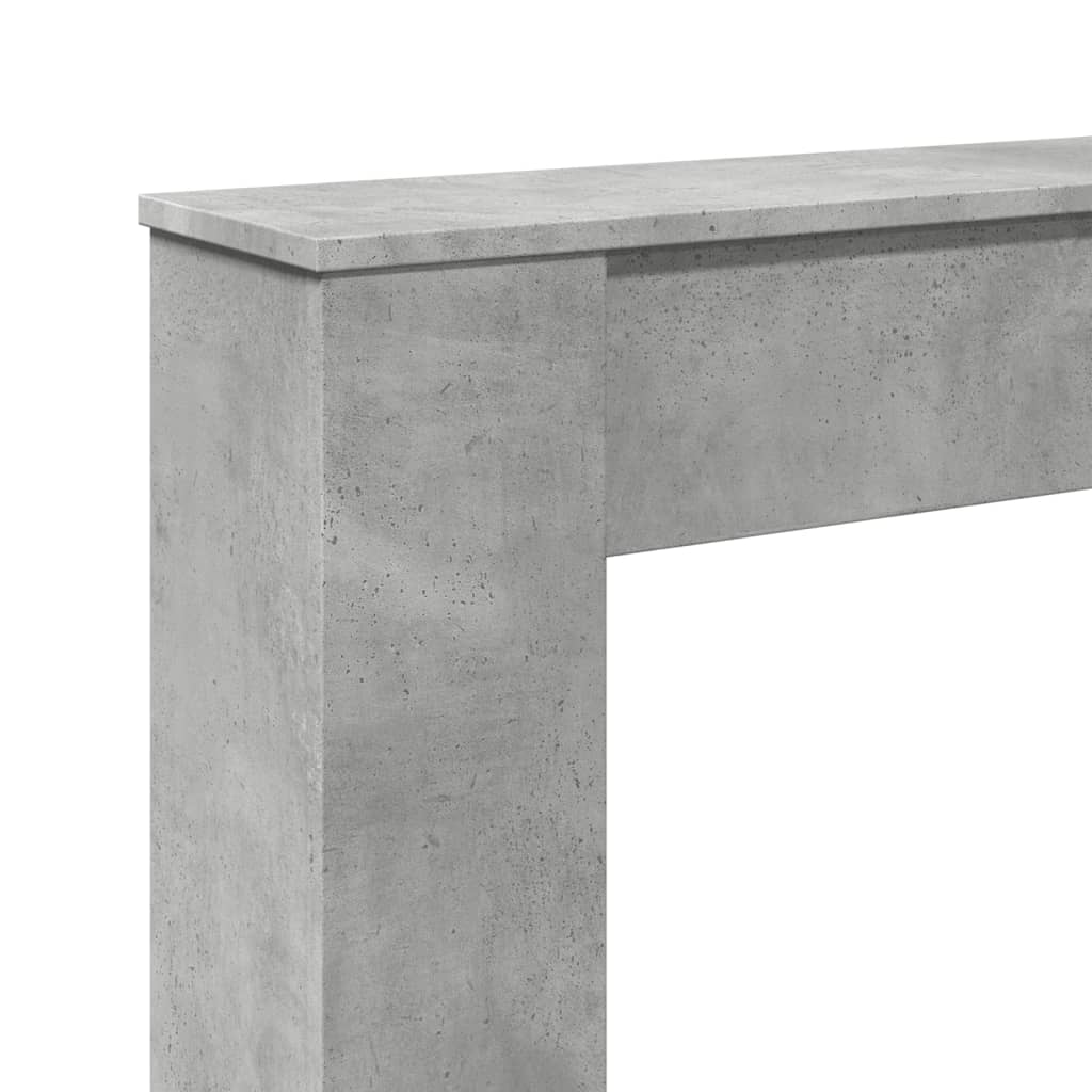 Haardombouw 100x20x100 cm bewerkt hout betongrijs