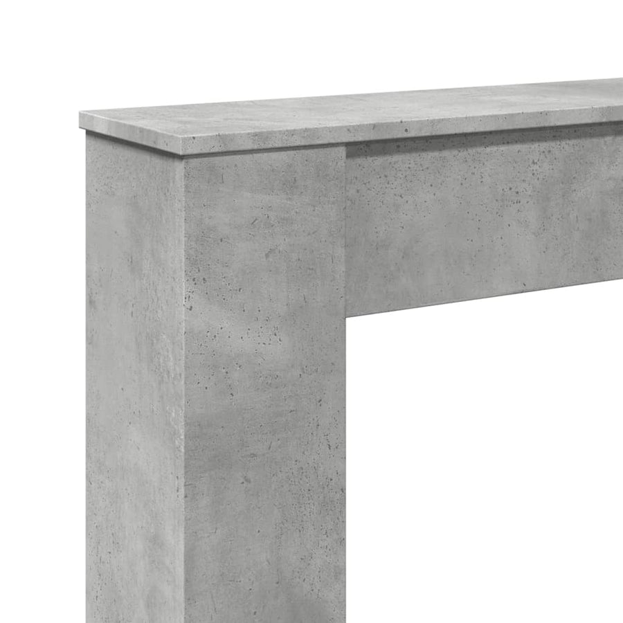 Haardombouw 100x20x100 cm bewerkt hout betongrijs