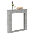 Fireplace surround 100x20x100 cm treated wood concrete grey