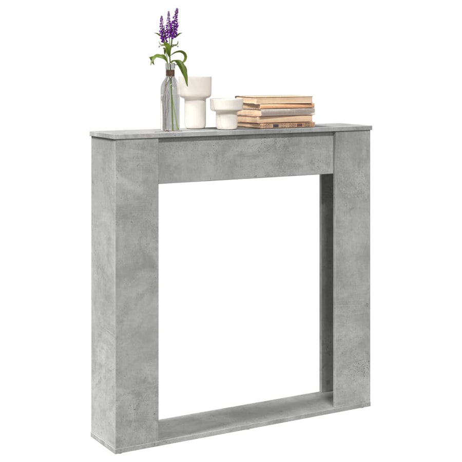Haardombouw 100x20x100 cm bewerkt hout betongrijs