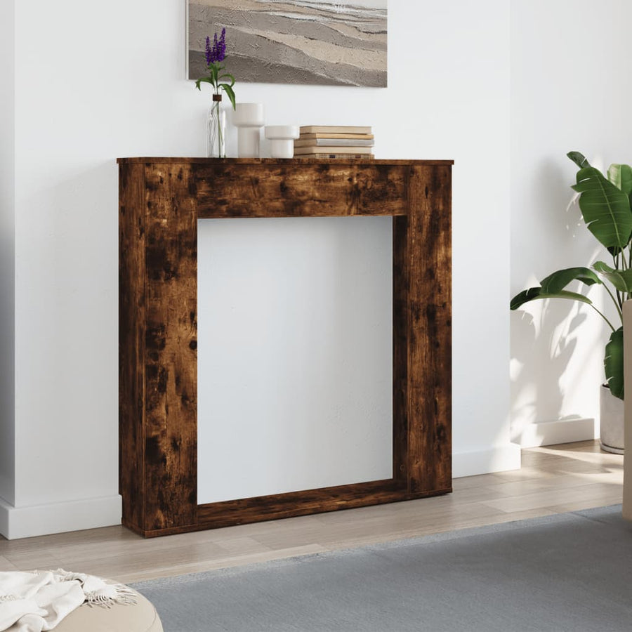 Haardombouw 100x20x100 cm bewerkt hout gerookt eikenkleurig