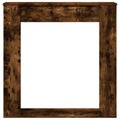 Haardombouw 100x20x100 cm bewerkt hout gerookt eikenkleurig