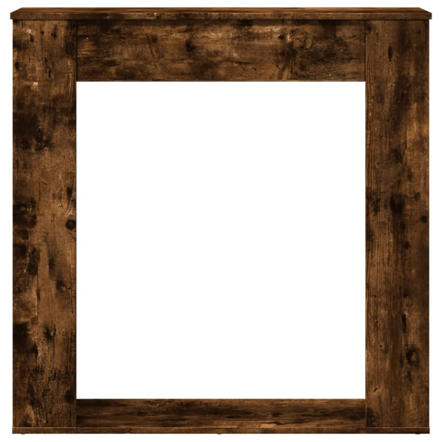 Haardombouw 100x20x100 cm bewerkt hout gerookt eikenkleurig