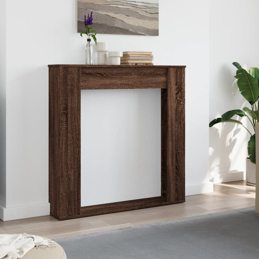 Haardombouw 100x20x100 cm bewerkt hout bruin eikenkleurig