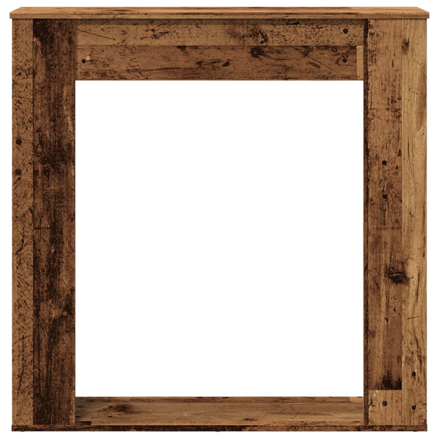 Haardombouw 100x20x100 cm bewerkt hout oud houtkleurig