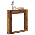 Fireplace surround 100x20x100 cm treated wood old wood-colored