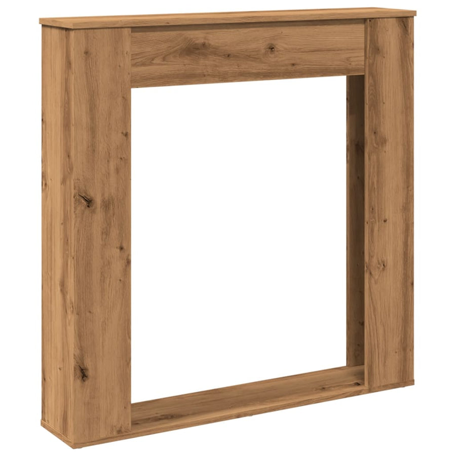 Haardombouw 100x20x100 cm bewerkt hout artisanaal eikenkleurig