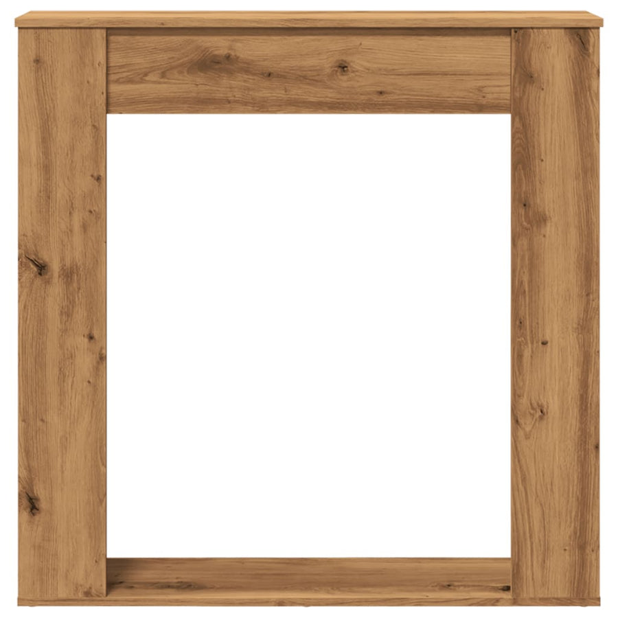 Haardombouw 100x20x100 cm bewerkt hout artisanaal eikenkleurig