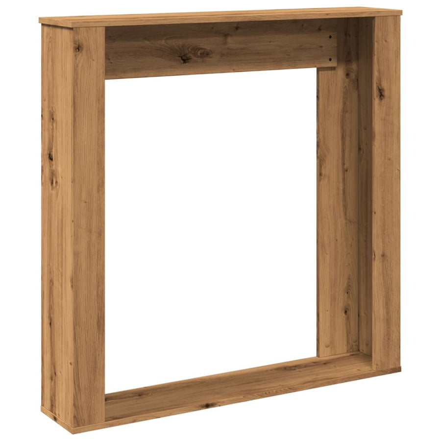 Haardombouw 100x20x100 cm bewerkt hout artisanaal eikenkleurig