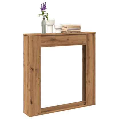 Haardombouw 100x20x100 cm bewerkt hout artisanaal eikenkleurig