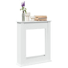 Fireplace mantel 75x20x87.5 cm treated wood white