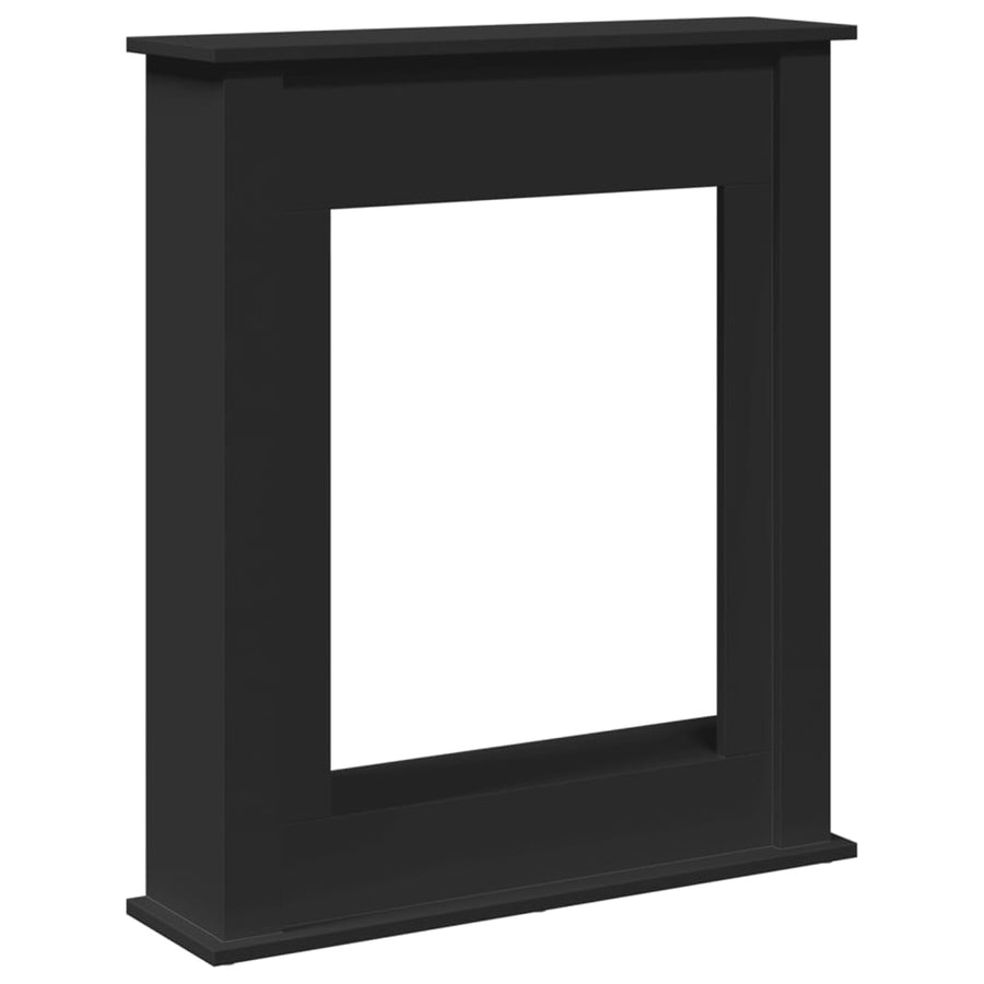 Haardombouw 75x20x87,5 cm bewerkt hout zwart