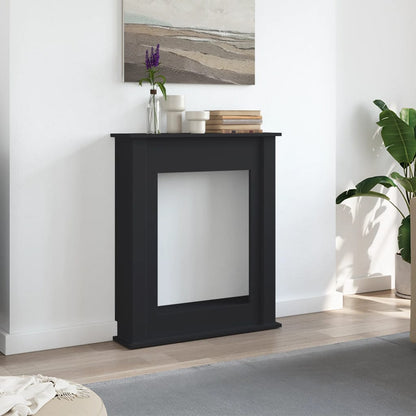 Haardombouw 75x20x87,5 cm bewerkt hout zwart