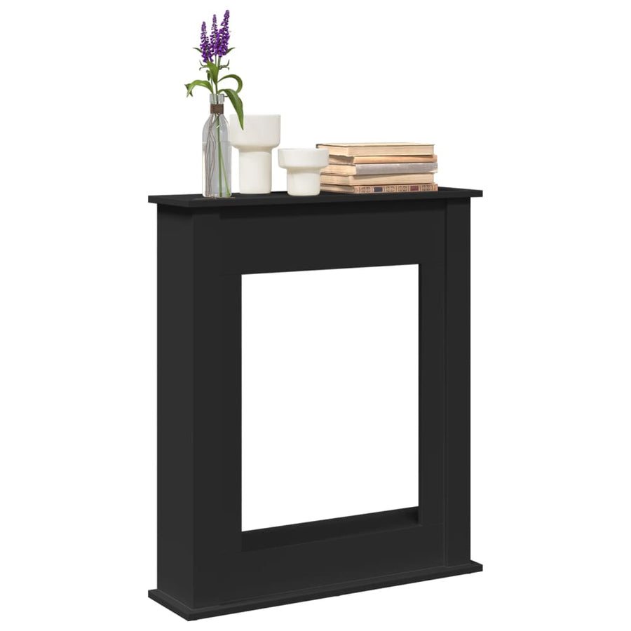 Haardombouw 75x20x87,5 cm bewerkt hout zwart