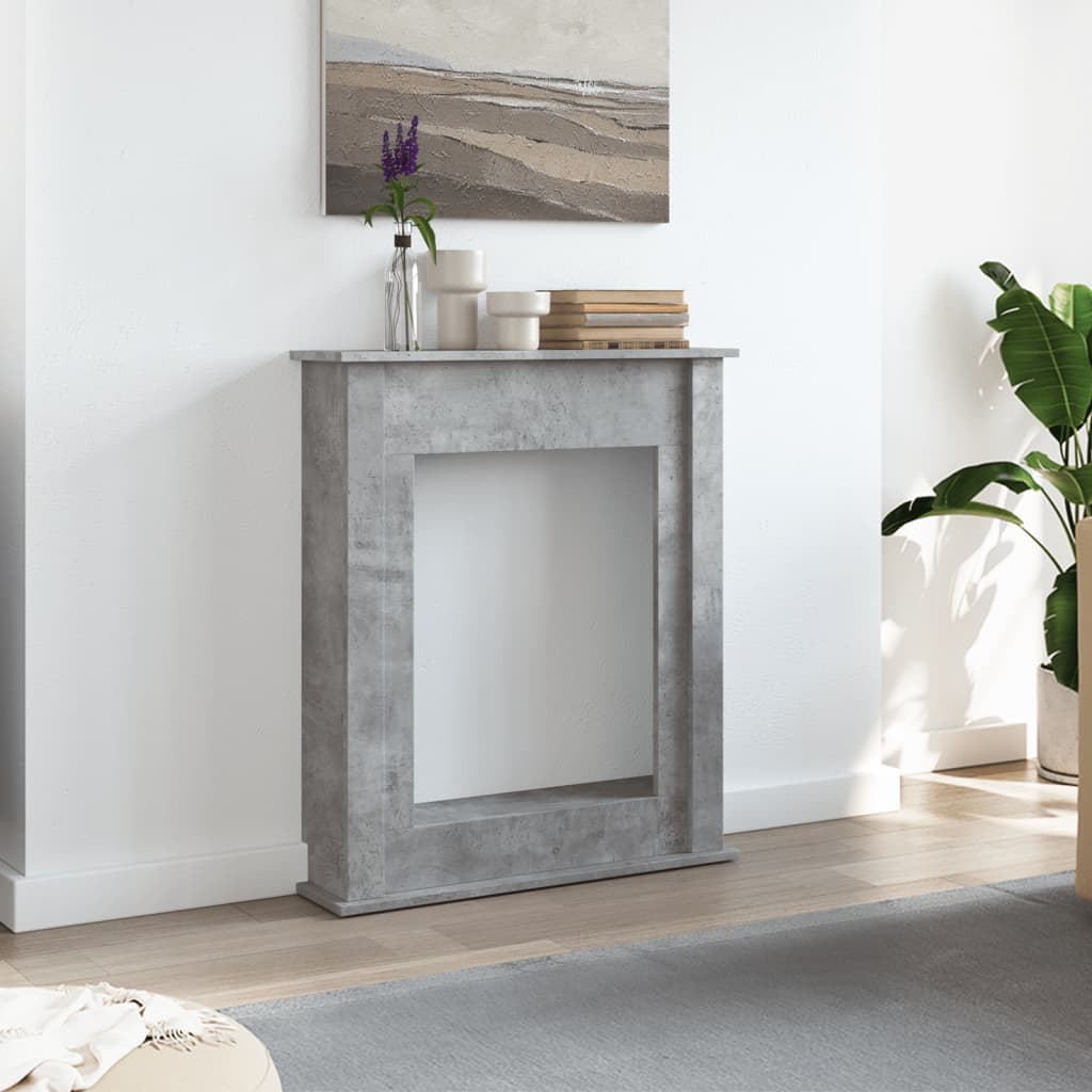 Haardombouw 75x20x87,5 cm bewerkt hout betongrijs