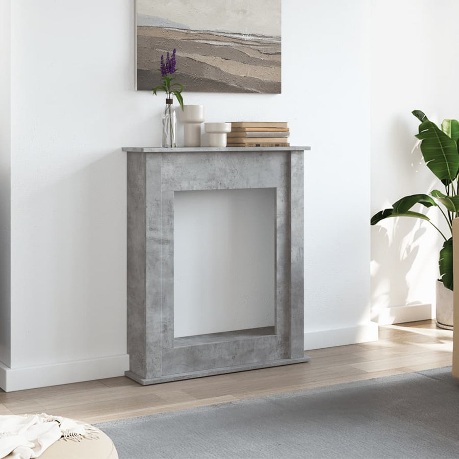 Haardombouw 75x20x87,5 cm bewerkt hout betongrijs